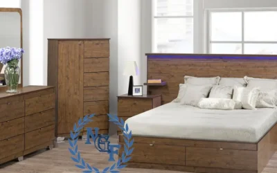 NB-193 – Bedroom Set in Smoke Wood Finish